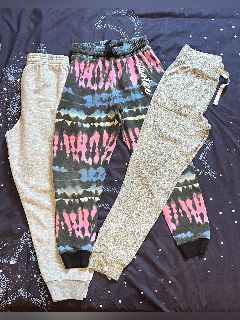 Girls Sz 7/8 Bundle of 3 sweatpants Justice Cat & Jack Hanes